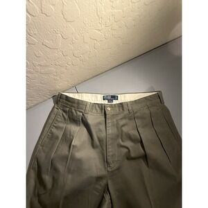 VTG Polo Ralph Lauren Andrew Pant Men's 38x30 (36x30) Olive Double Pleated Y2K